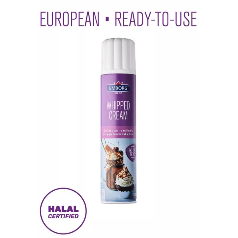 Halal European Spray Whipped Cream 500ml Shopee Malaysia