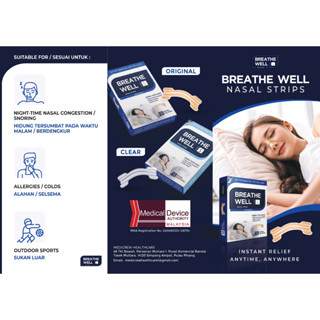 Breath Right & Breathe Well (New Packaging) Nasal Strip Anti Snoring ...