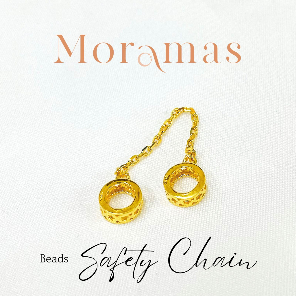Moramas SAFETY CHAIN Pandora 916 Gold/ Pandora LOCK Emas 916/ 潘多拉安全锁916