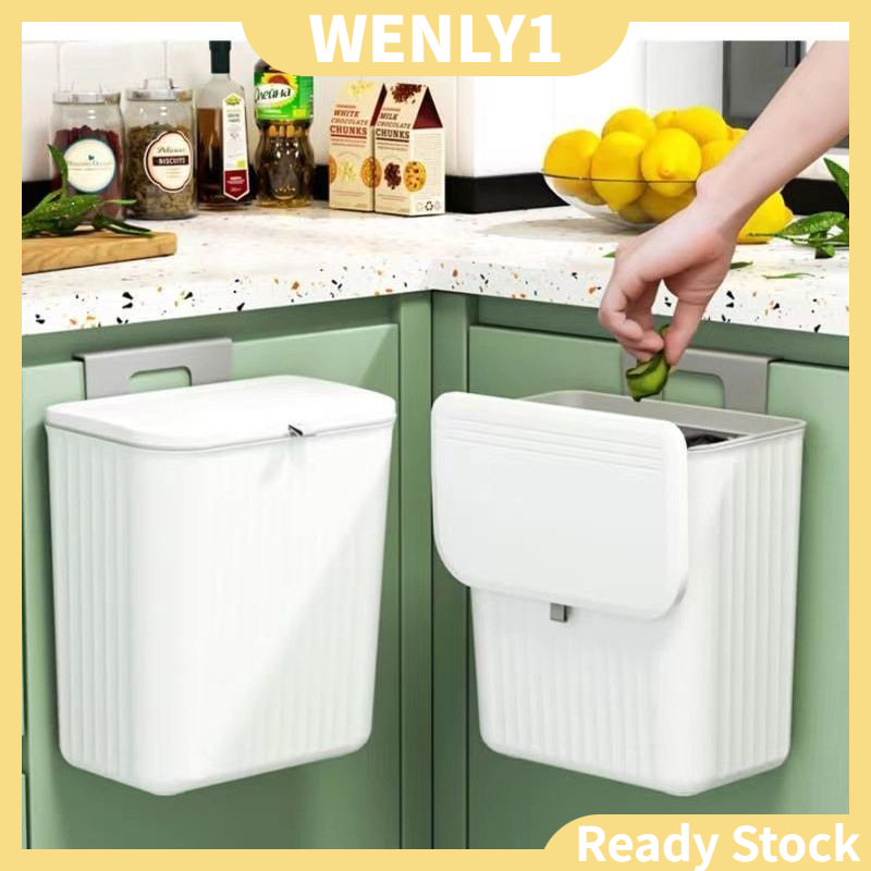 Kitchen Wall Mounted Hanging Rubbish Trash Can Sampah Sangkut Cabinet