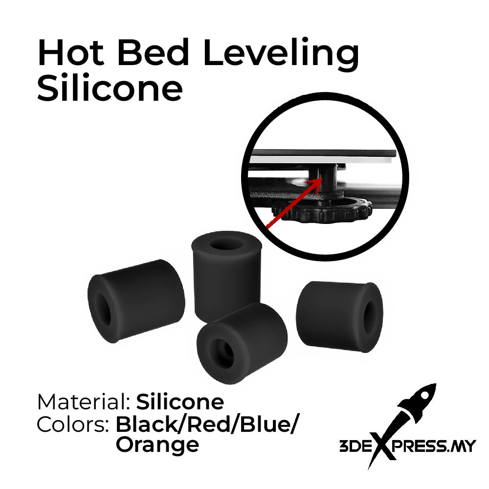 1 set - 3D Printer Parts High Temperature Silicone Solid Spacer Hot Bed Leveling Column 3pcs Long +1PC Short