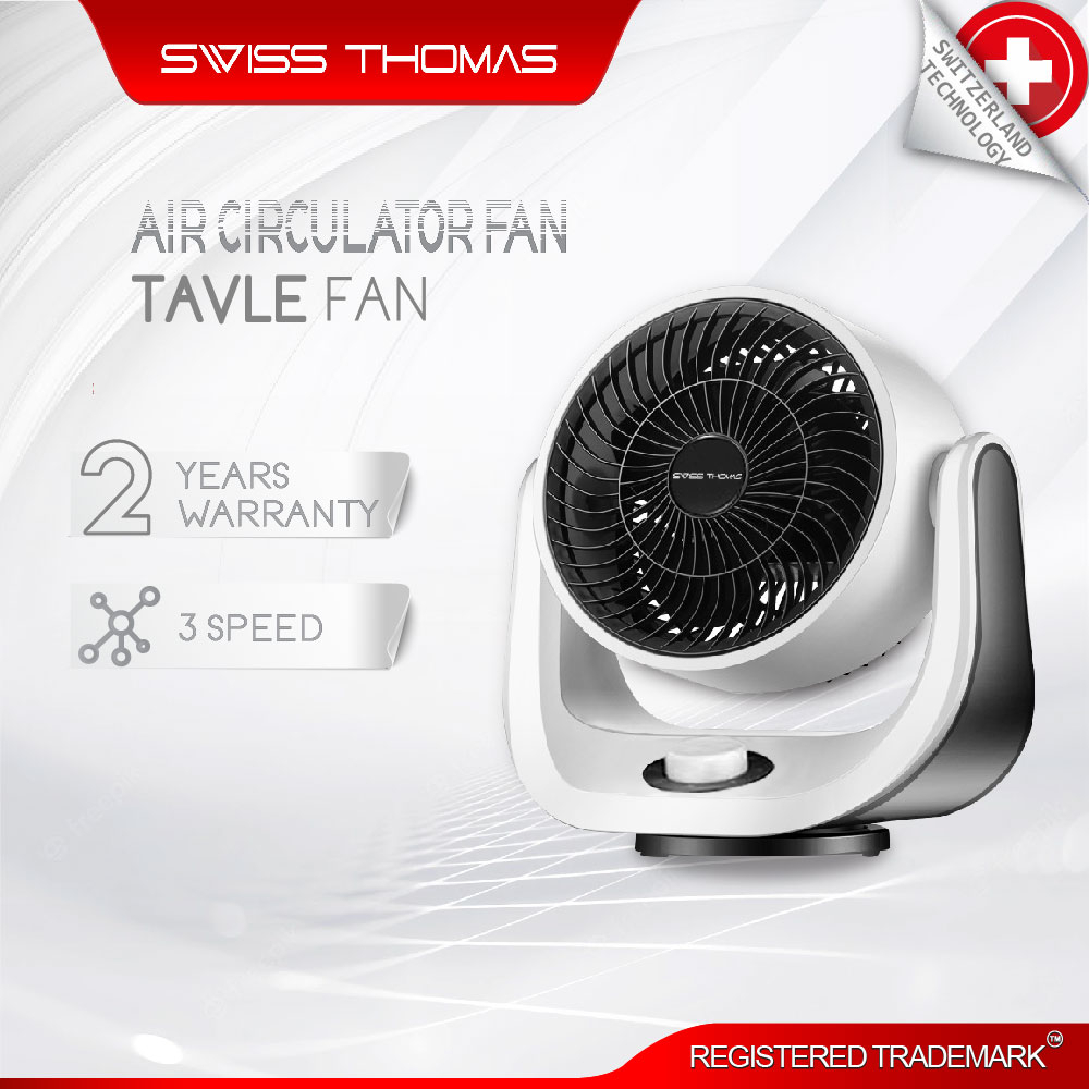 SwissThomas Air Circulating Fan 3 Speed Strong Wind Fan 80W Portable Light Weight Kipas Angin