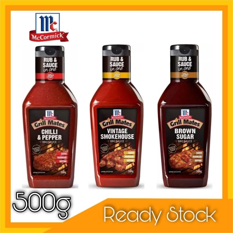 McCormick Grill Mates BBQ Sauce 500G EXP2/2024 (Vintage Smokehouse