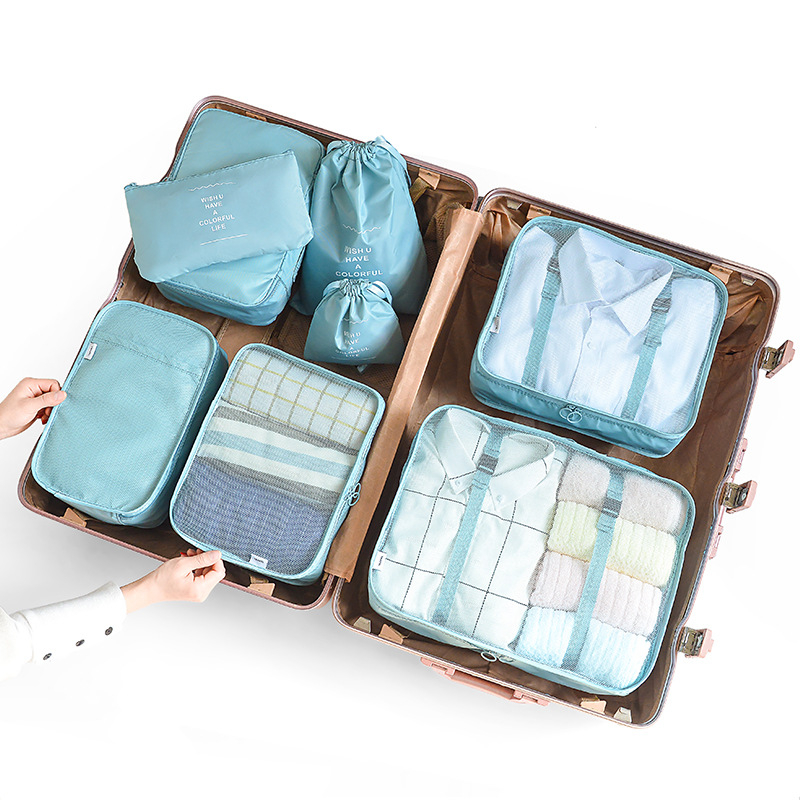 8-in-1 Travel Storage Bag Set Waterproof Luggage Storage Bag Clothes Underwear  Organizer Bag Travel Portable Packing Bag