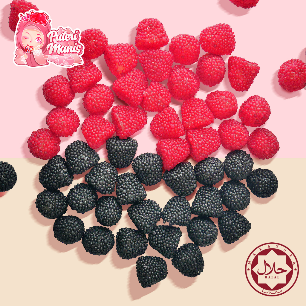 Bebeto Granular Berries Soft Candy 100g 200g 1kg Halal Certified By