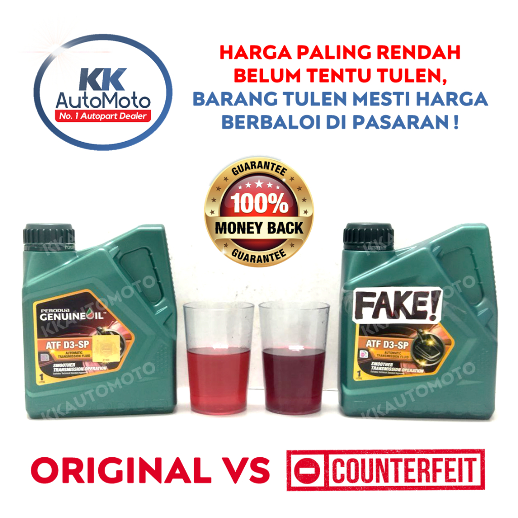 4 Botol Genuine Green D3SP Gear Oil ATF Auto Transmission Fluid 1L