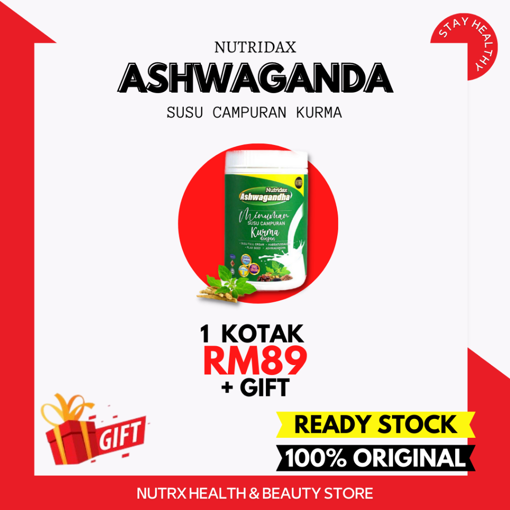 100 Original Hq Nutridax Ashwagandha Susu Campuran Kurma Mengawal Tekanan Darah Kekal Sihat 5104