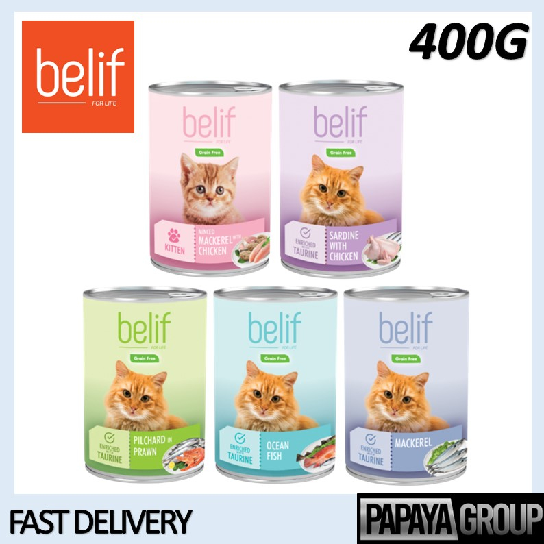 Belif Grain Free Cat Can Food 400G Cat Snack Cat Food Makanan Tin