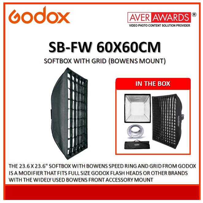 Godox Sb Fw X Cm Softbox With Grid Bowens Mount Shopee Malaysia