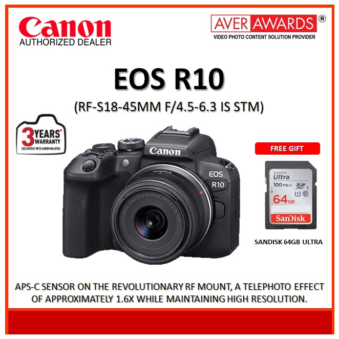 Canon EOS R10 Mirrorless Camera with (Body) (1845mm / 18150mm