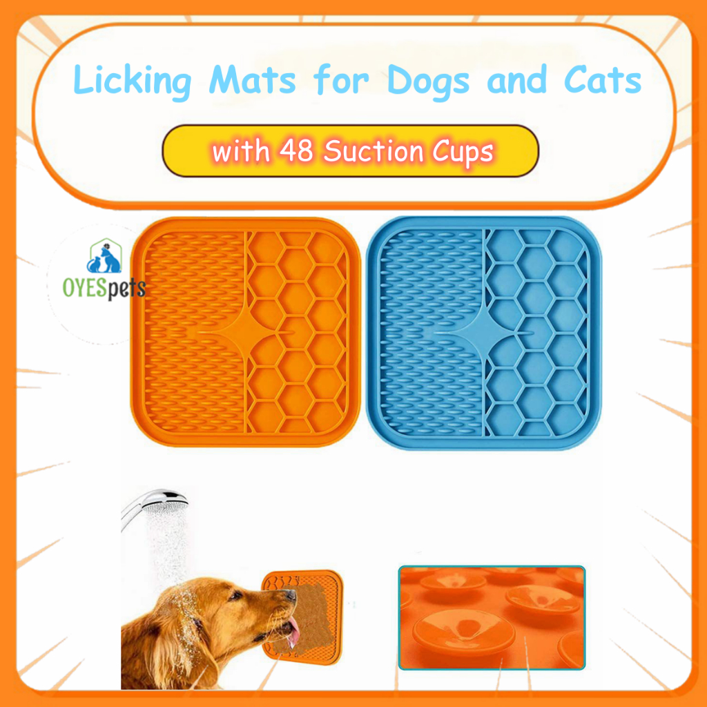 Dog Slow Feeder Licking Mats For Dogs And Cats Lick Pad With Suction