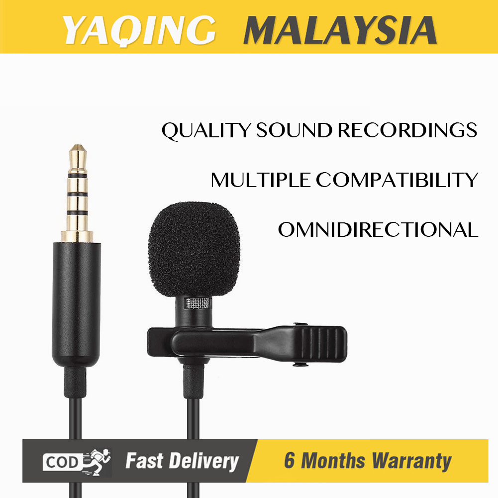 YAQING Mini USB Lavalier Microphone for PC/Phone/Camera | Mic Butang 3 ...
