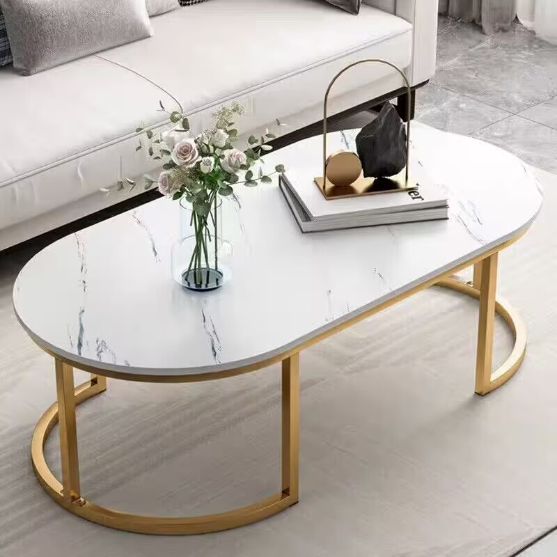 Living Room Coffee Table Marble Sofa Side Table Beside Corner Console ...
