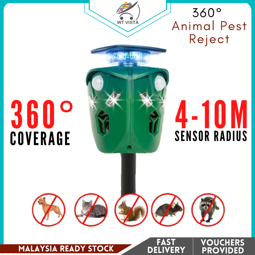 Mesin Penghalau Binatang Haiwan Liar Kebun 360° Animal Pest Reject ...