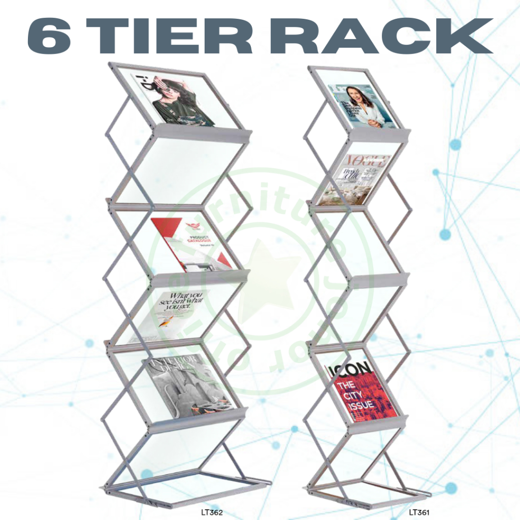 WB 6 Tier Magazine Rack | Shopee Malaysia