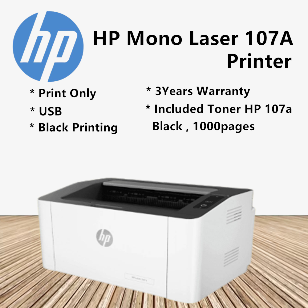 HP Laser 107a / 107w Printer (Print Only) | Shopee Malaysia