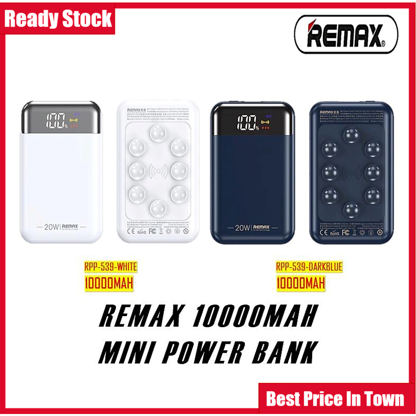 REMAX RPP-539 Mini & Light Weigh 10000mAh Suction Cup Wireless Charging ...