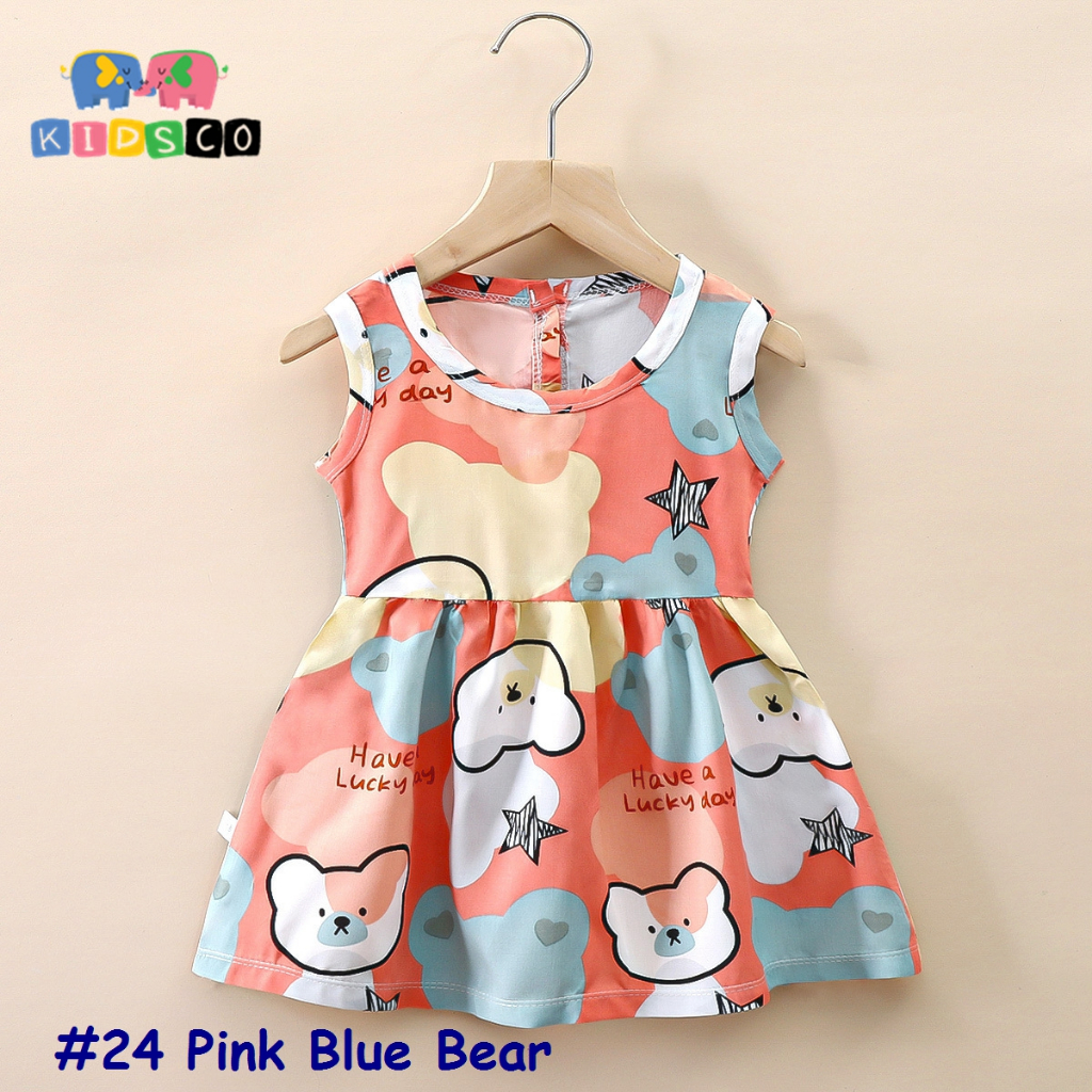 Baju Baby Girl Dress Summer Girls Sleeveless Cotton Silk Cute Cartoon ...