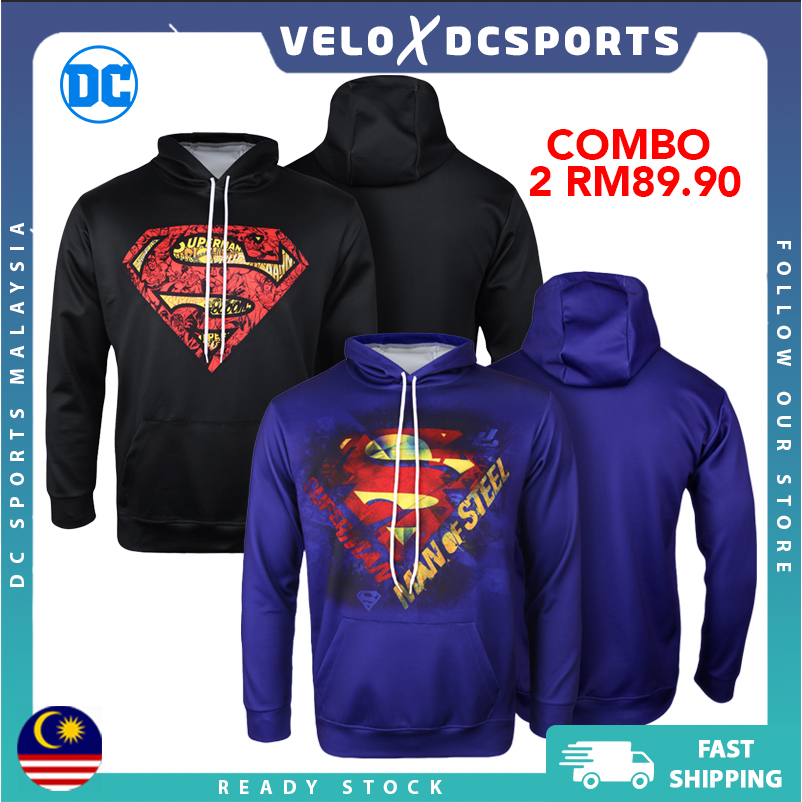 Hoodie Jacket Sweater Unisex Superman Logo Dc Comics Hoodie Man