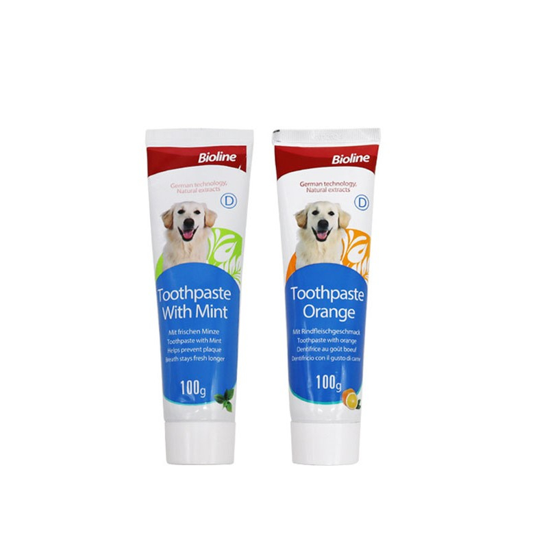Bioline Toothpaste Beef / Mint / Orange Flavor for Dogs ( 100g