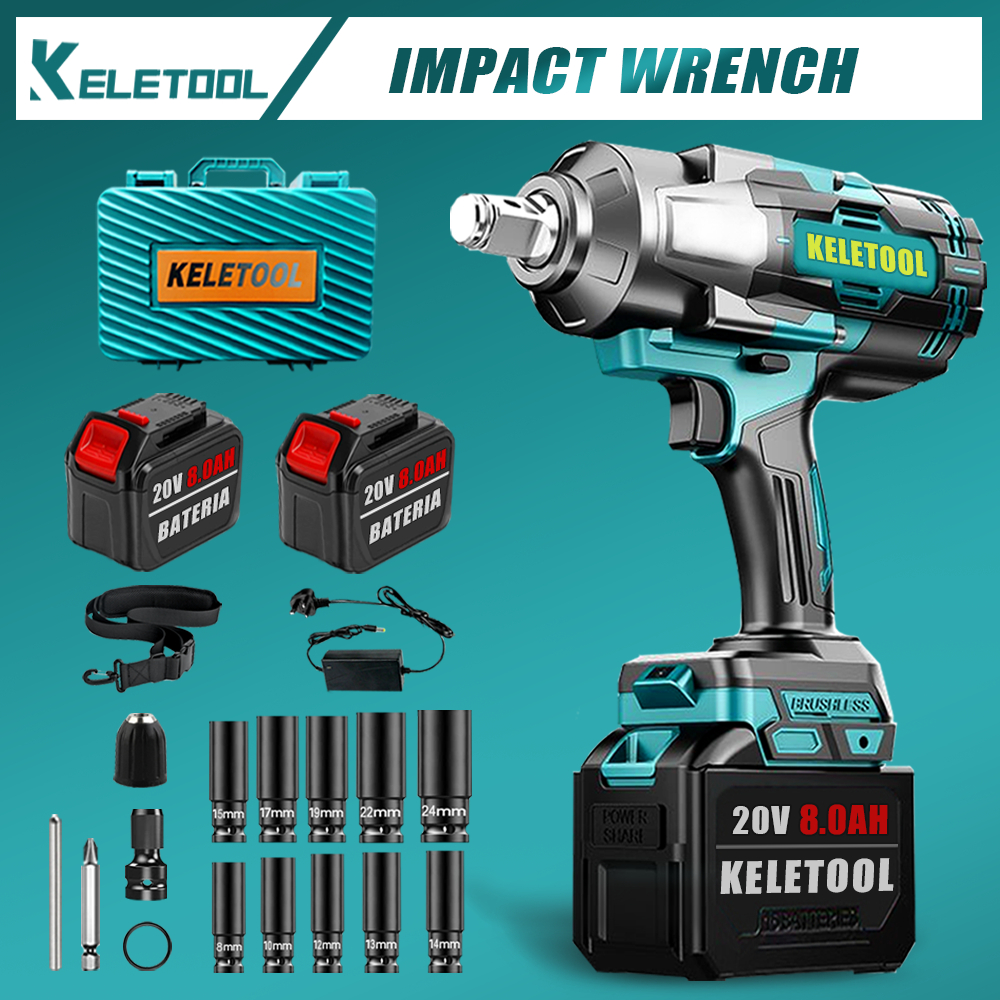 KELETOOL KE001 4000NM Impact Wrench Cordless High Torque 1/2 Cordless