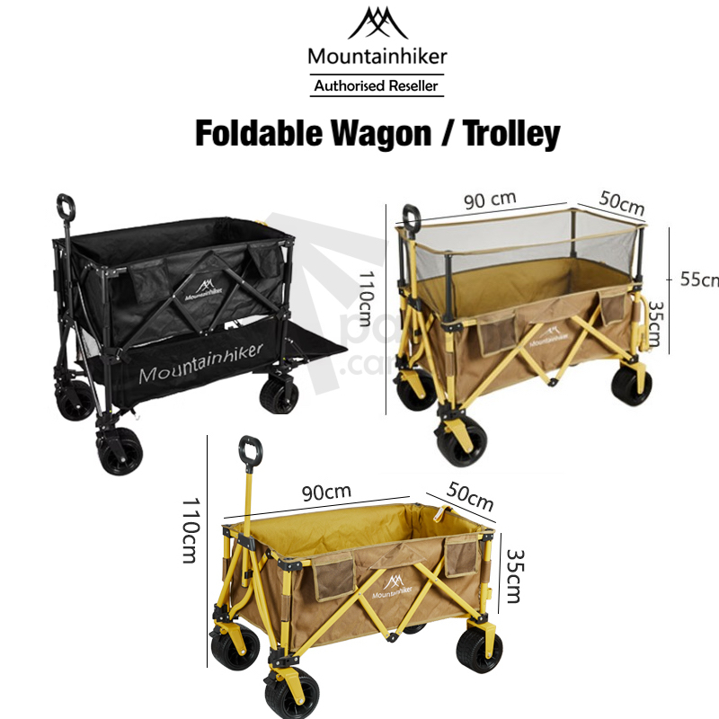 MOUNTAINHIKER Large Size Camping Wagon Foldable Trolley Camping Cart