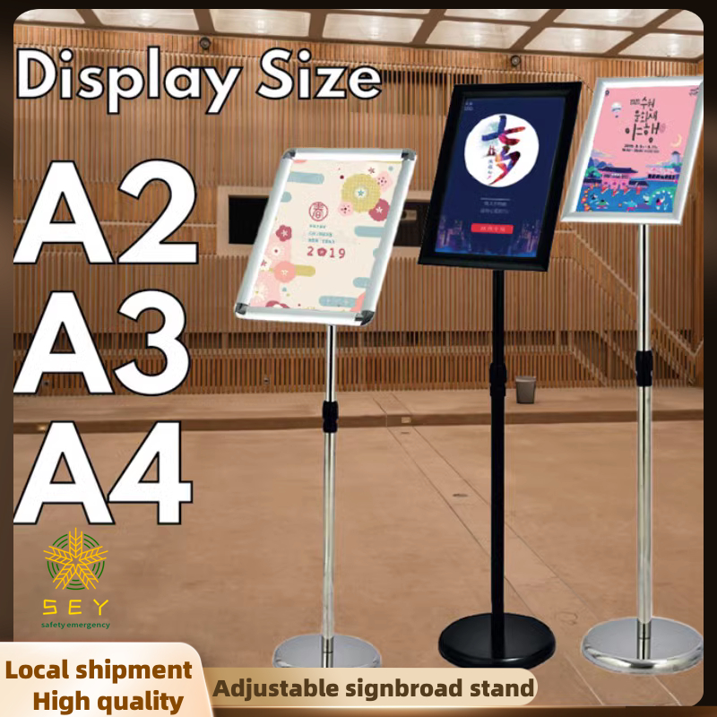 【SEY】Display menu Stand Adjustable signbroad stand Poster Holder square ...