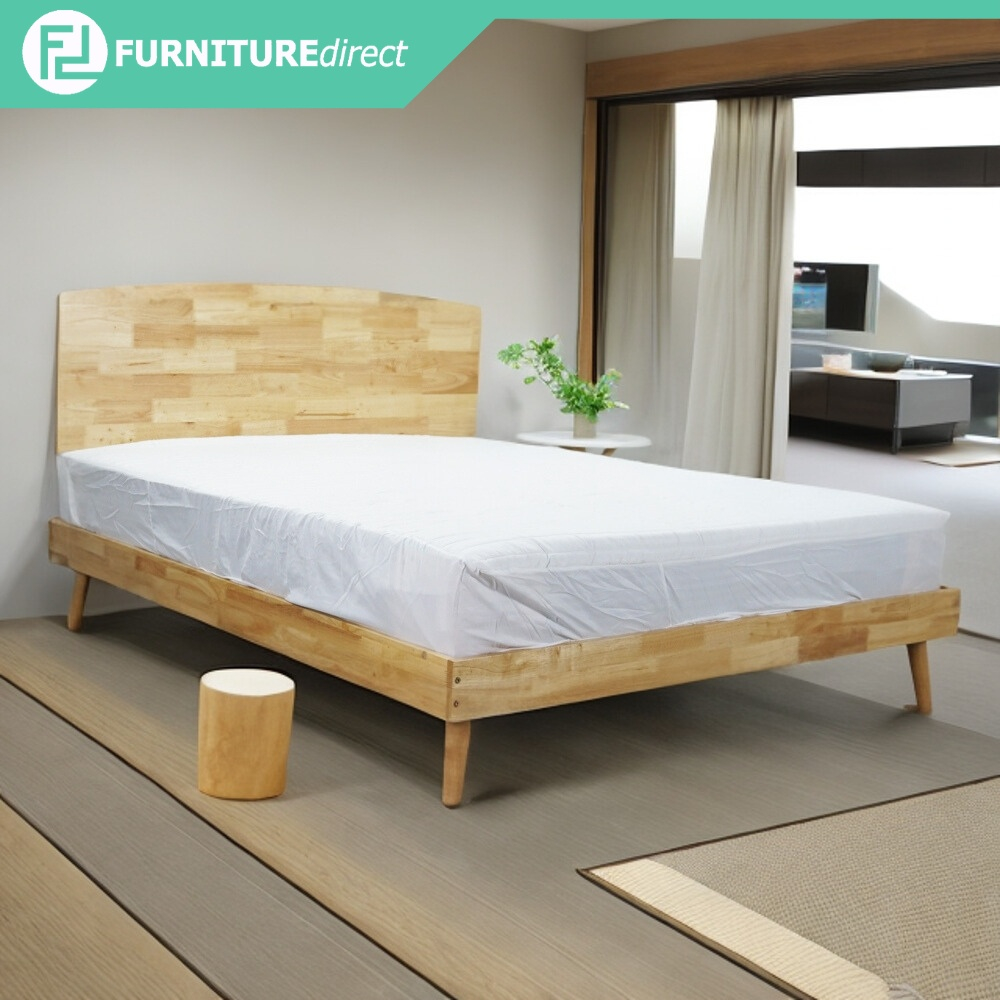 Furniture Direct MITO Full Solid Wood MUJI Style Queen Size Bed katil