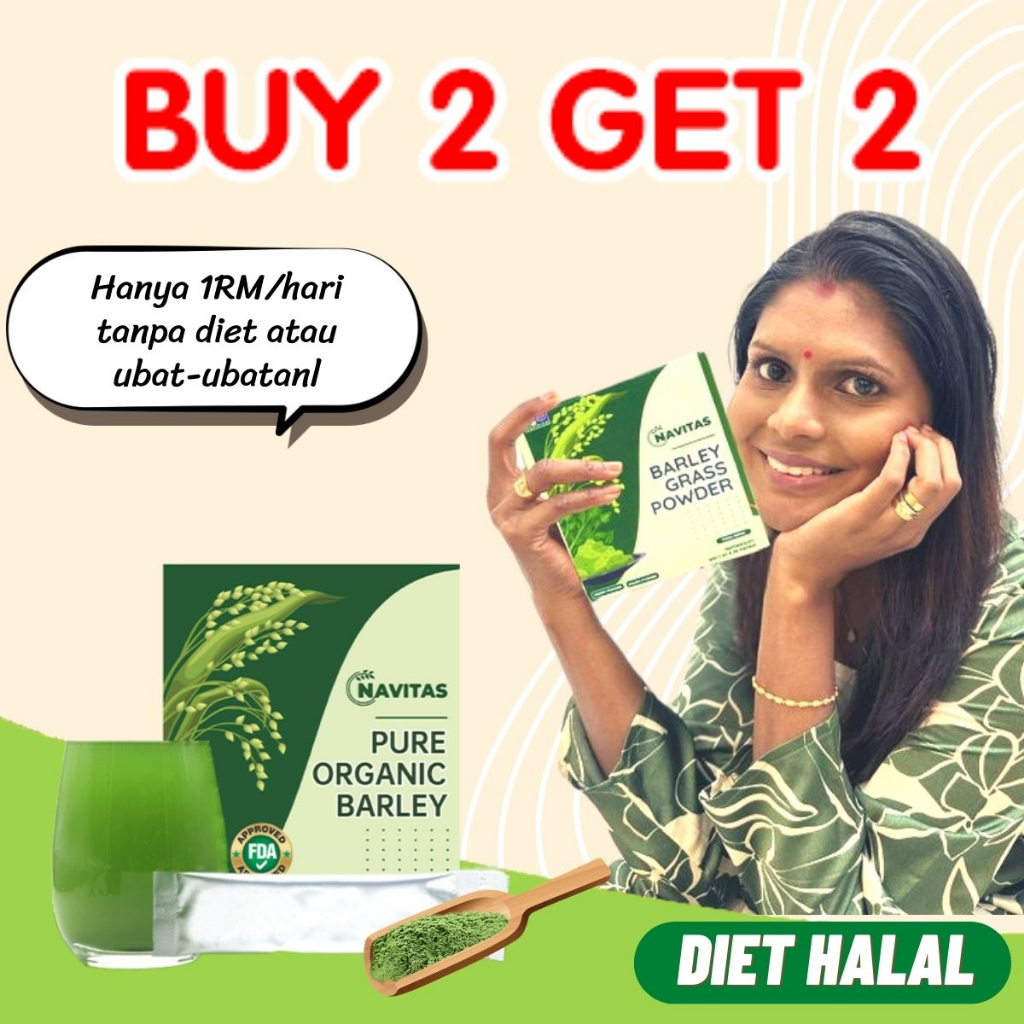 [Tersedia ] Serbuk rumput barli Barley grass powder navitas dapatkan