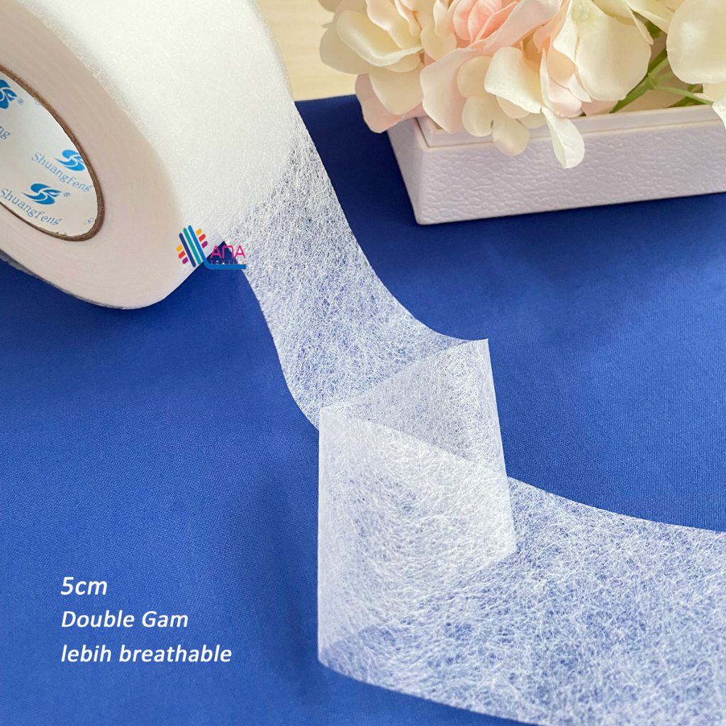 kain gam double gam Ohbiger Hem IronOn Adhesive Fabric Fusing Tape