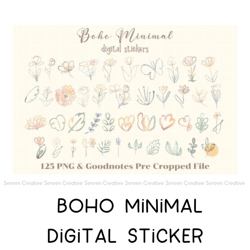 DS35 Boho Minimal Digital Goodnotes Sticker for Goodnotes | Shopee Malaysia