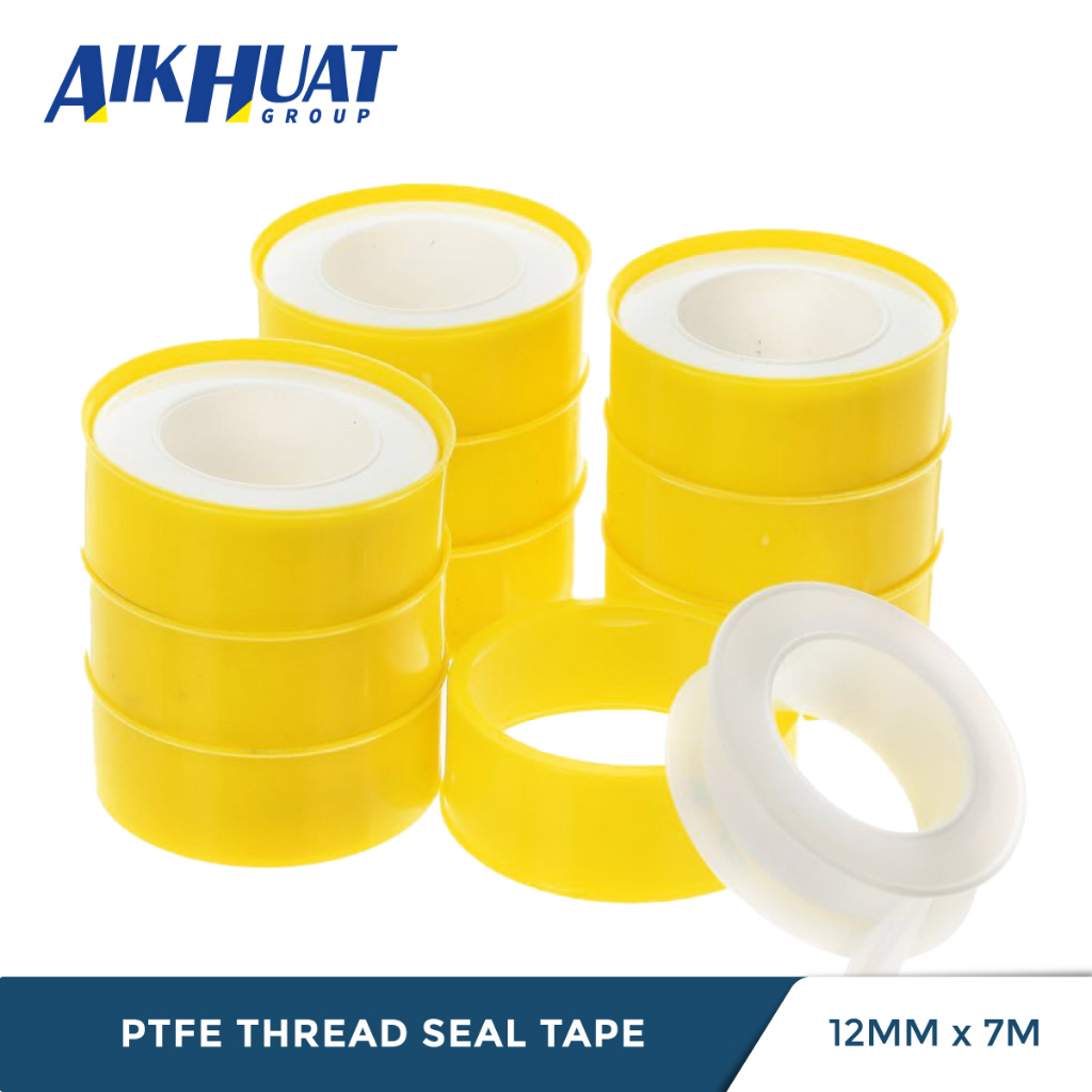 PTFE Thread Yellow Cover White Plumbing Seal Tape Sink Faucet Leaking