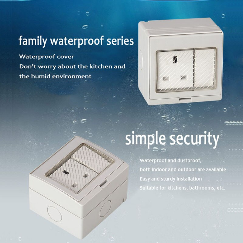 Waterproof 13A Outdoor Electrical Switch Socket Power Point Plug Wall ...
