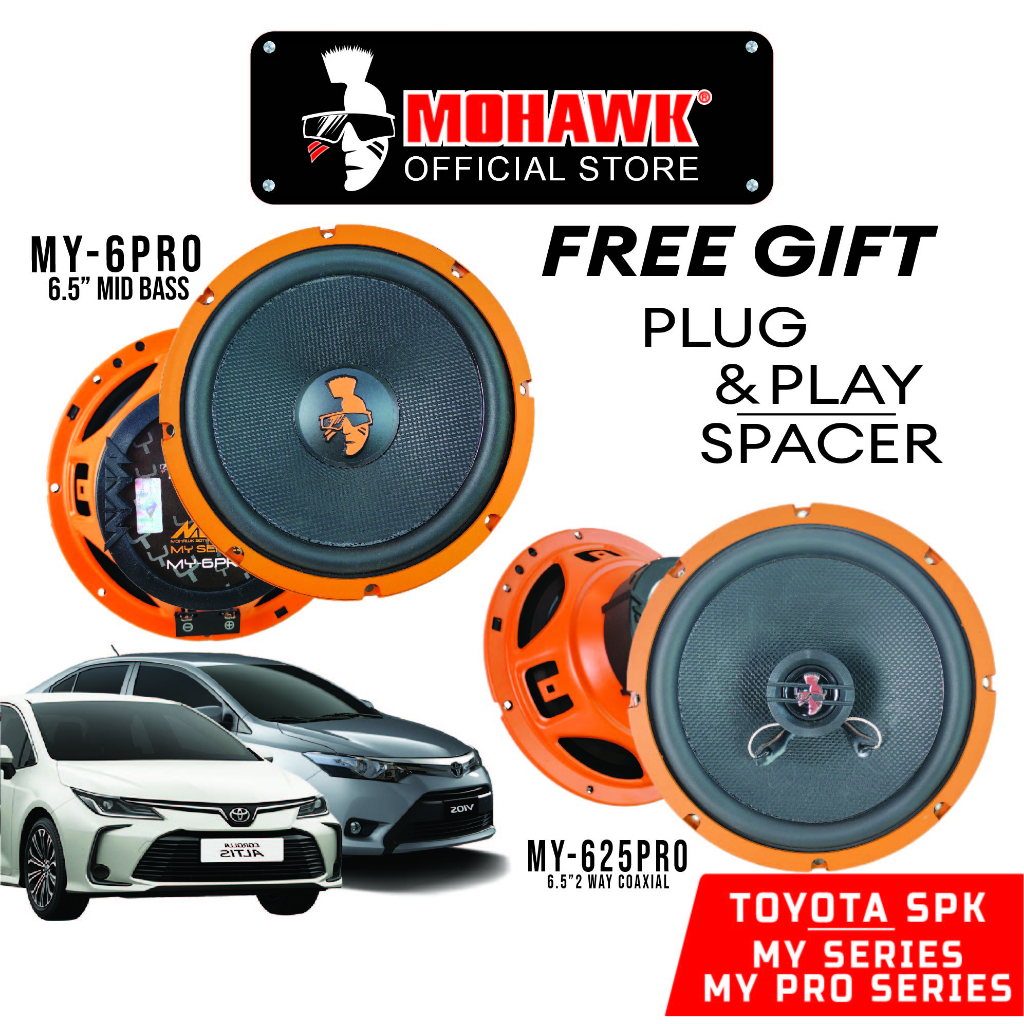 Mohawk MY Series/MY Pro Series Car Speaker Plug & Play For Toyota Vios ...