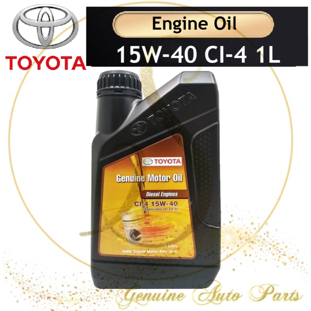 (100% Original) Toyota Diesel Engine Oil 15w40 Ci-4 1l 