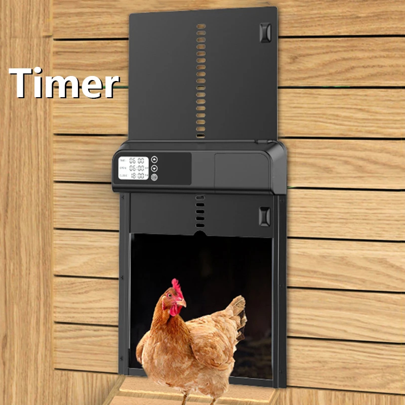 Timer Automatic Chicken Coop Door Motor Intelligent Chicken House Door ...