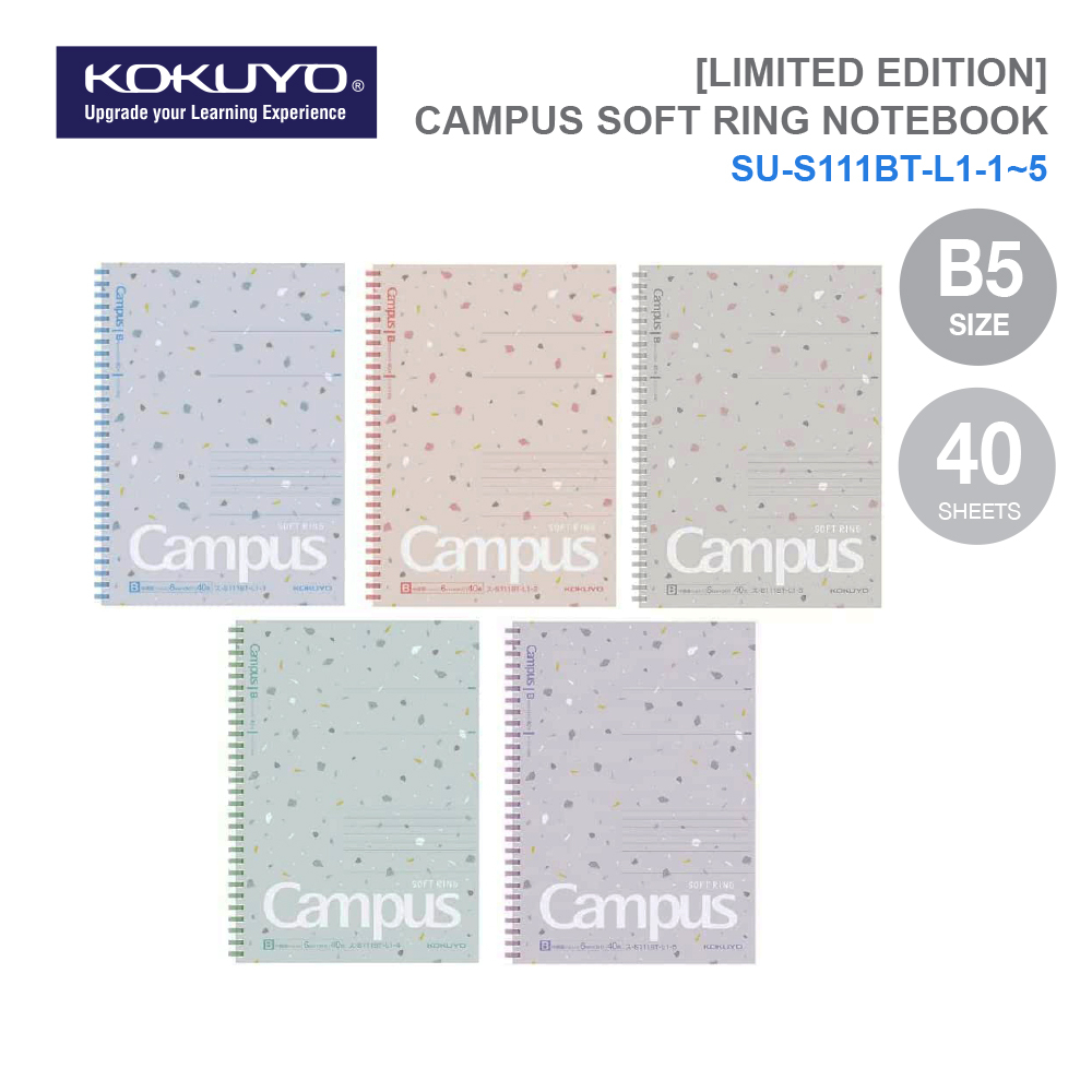 [Limited Edition] KOKUYO Campus Soft Ring Notebook B5 | Dotted 6mm Rule ...