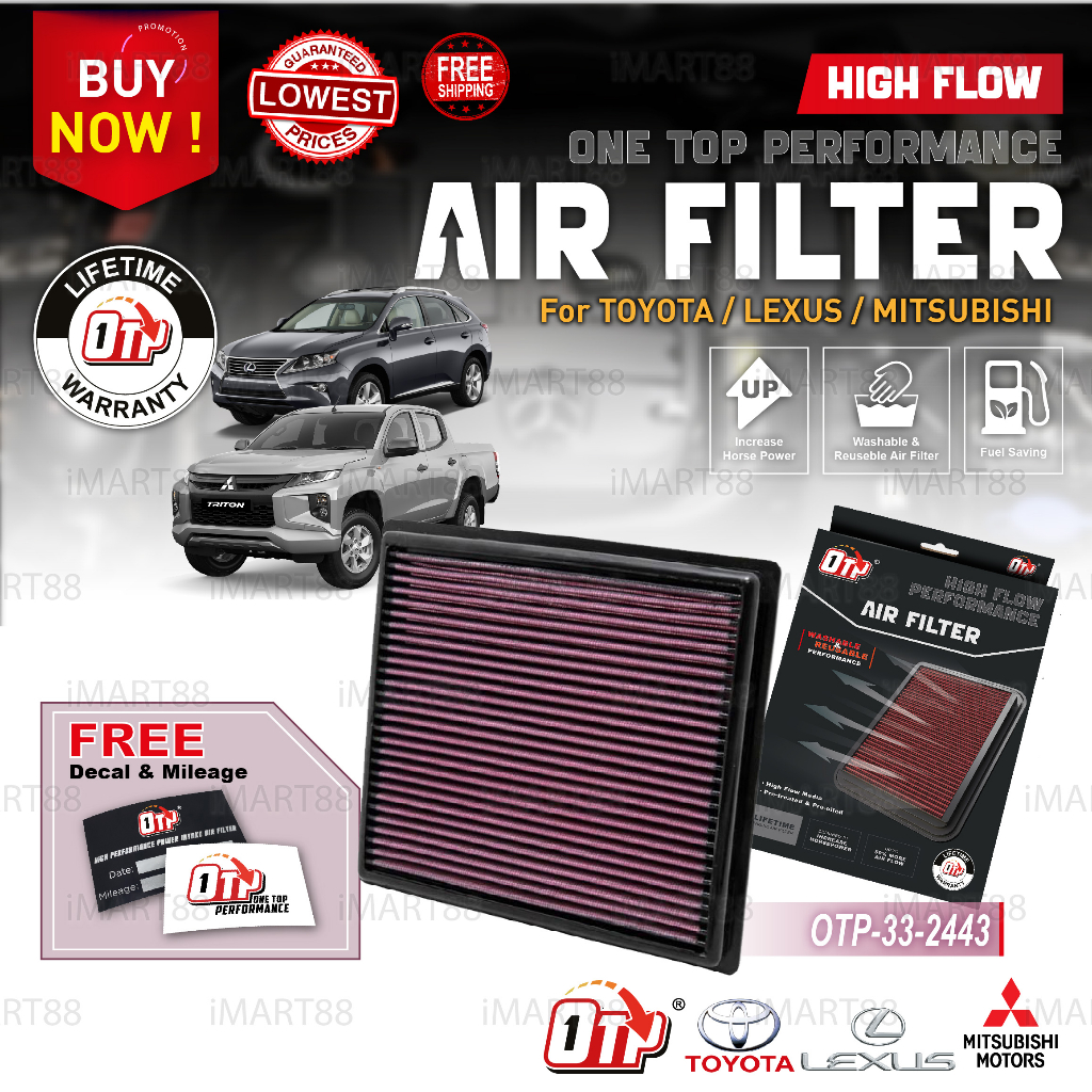 OTP DROP IN AIR FILTER TOYOTA CAMRY XV70 HARRIER XU60 MITSUBISHI