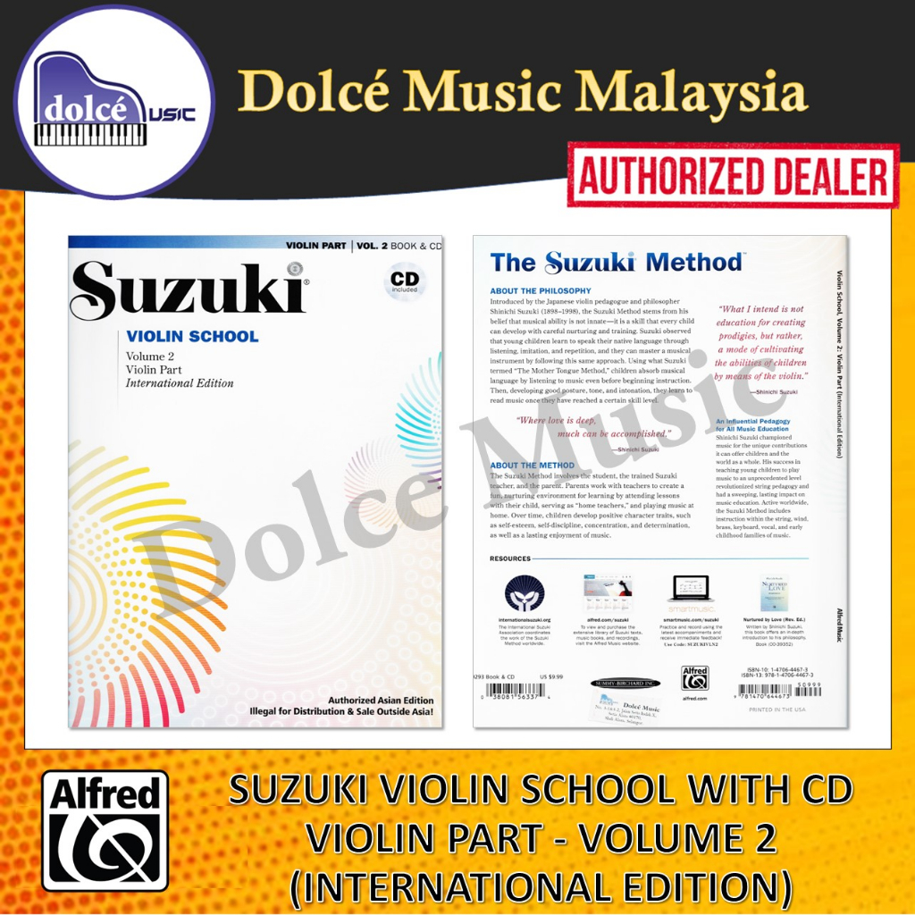 Alfred - Suzuki Violin School With CD - Violin Part - Volume 2 ...