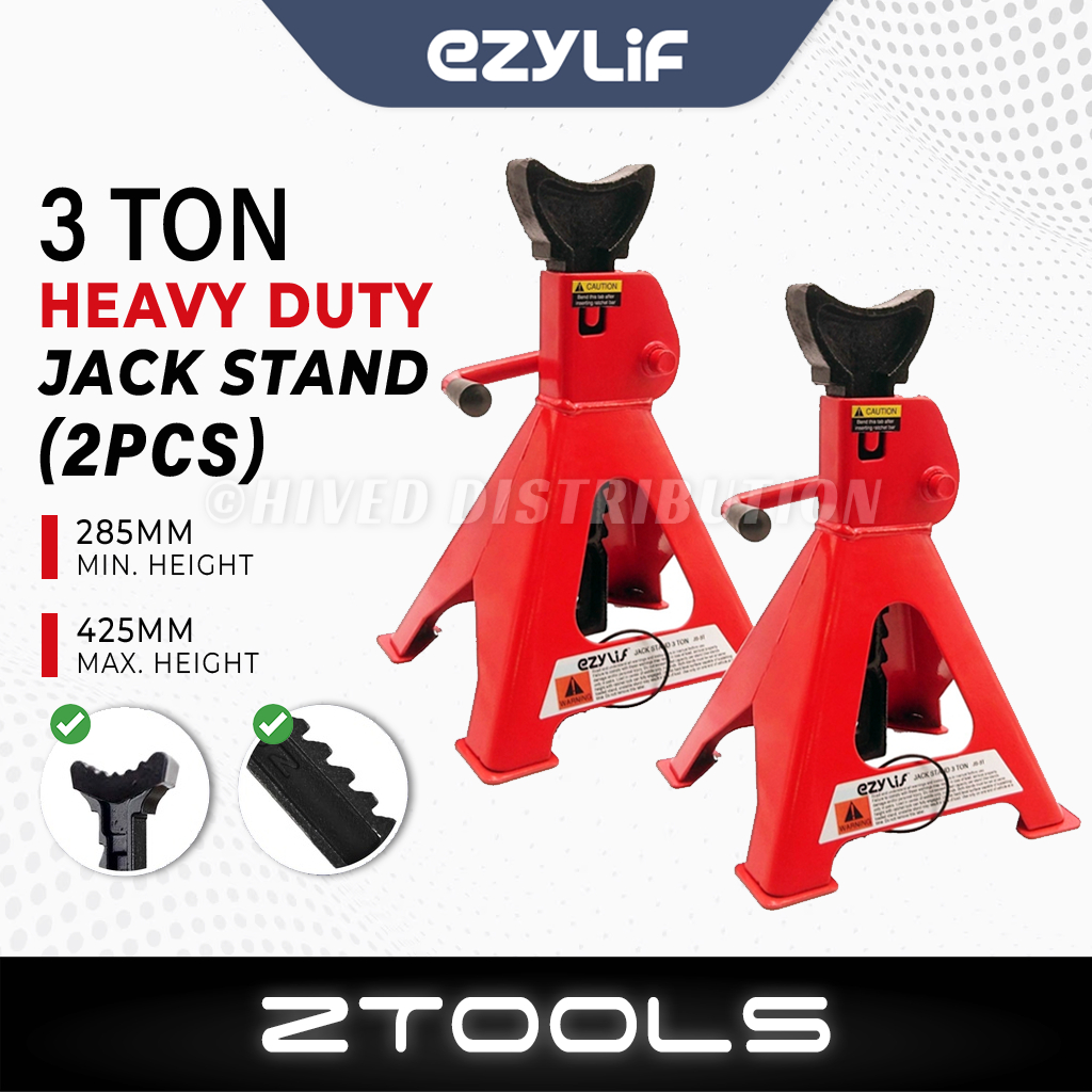 EZYLIF 3 Ton Heavy Duty Jack Stand Car Repair Jack Garage Automotive