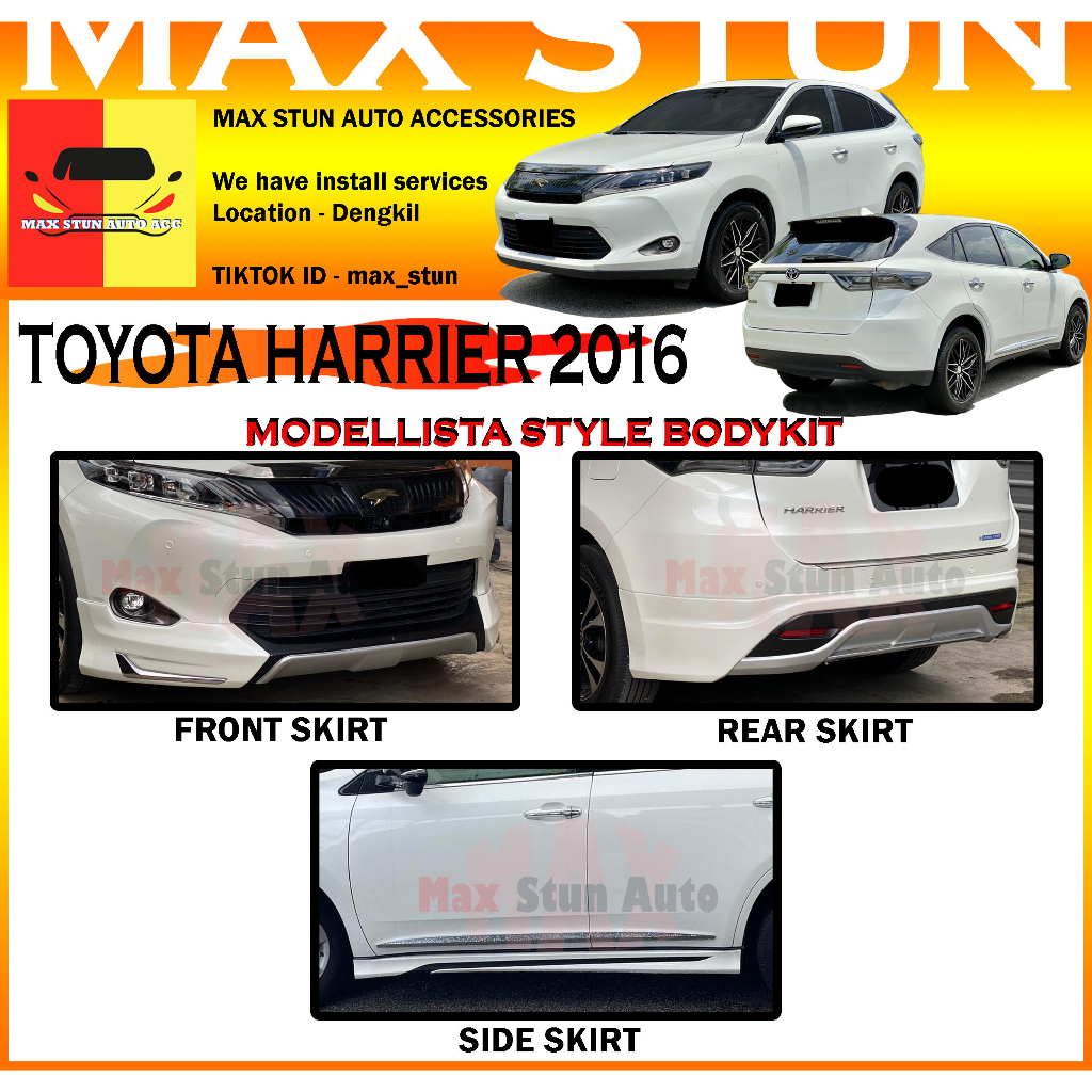 TOYOTA HARRIER 2016 ZSU60 MODELLISTA BODYKIT BUMPER SKIRT LIP MDLS