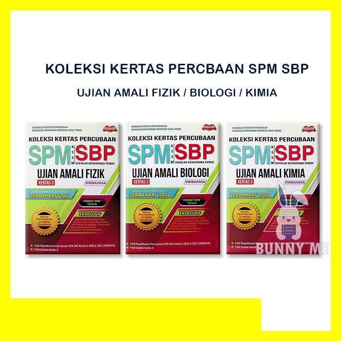 Bunny Buku Latihan Koleksi Kertas Percubaan Ujian Amali Spm Fizik Kimia Biologi Kertas