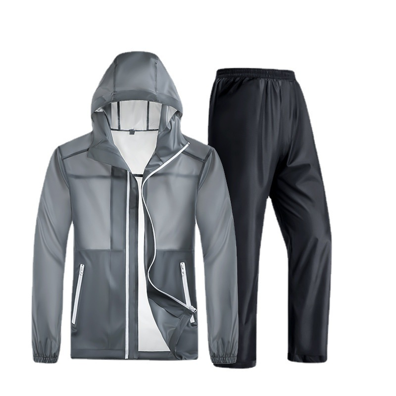Waterproof Riding ultra thin Raincoat Soft Lightweight Integrated rain ...