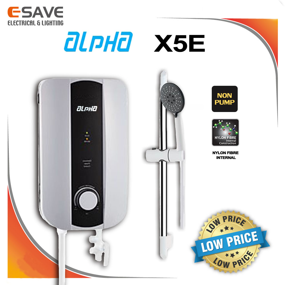 Alpha EZY i / X5E Water Heater with DC pump & without pump. Pemanas Air Mandi tanpa pam