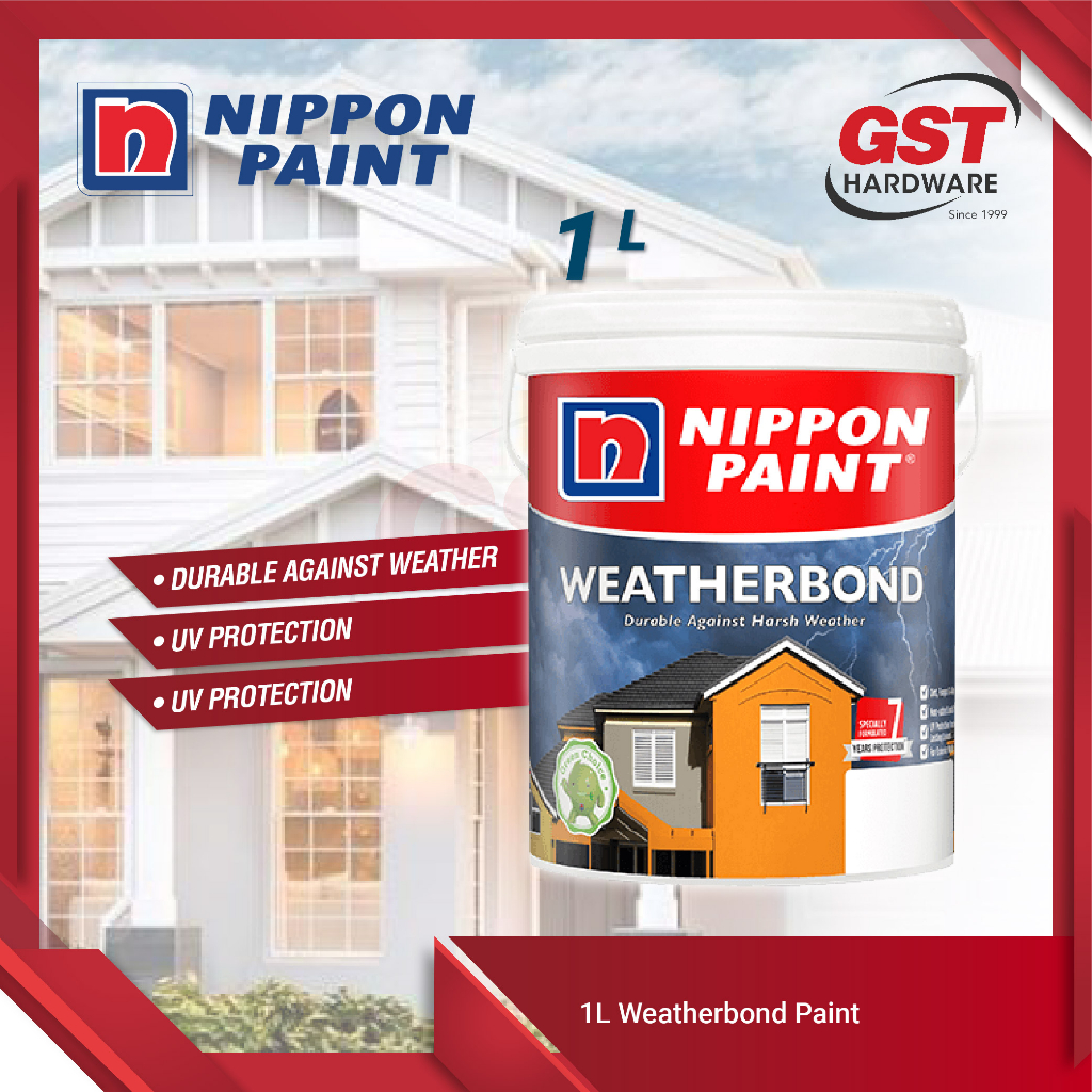 Nippon Paint Weatherbond 1L Cat Luar Rumah Exterior Wall Paint Nippon ...