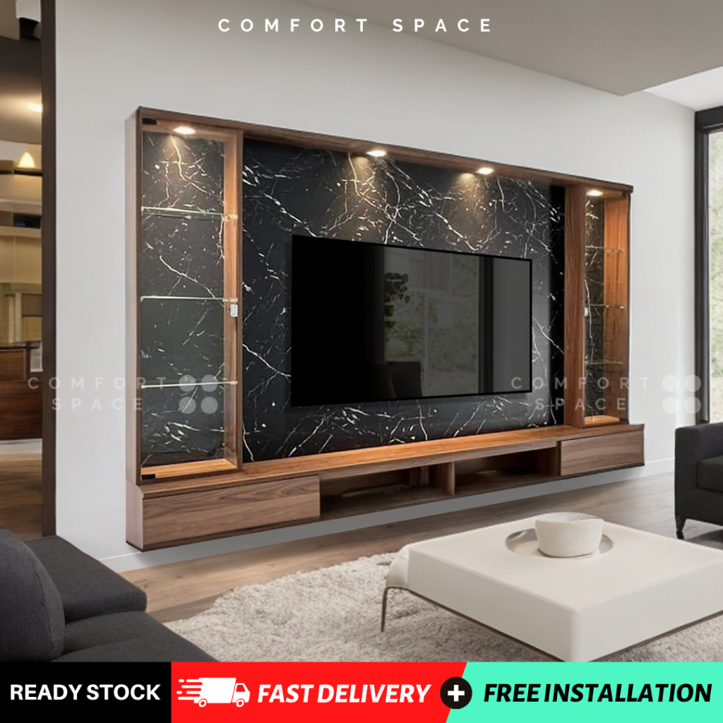 🔥 New Arrival 🔥 Comfort Space Tsamina TV 8ft Hanging Almari TV Dinding