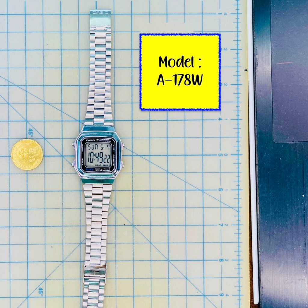 ORIGINAL CASIO W 34 W 40 A 151 A 158W A 178W A 159W A 168 B 812 B 817 SQUARE STAINLESS STEEL STRAP Shopee Malaysia
