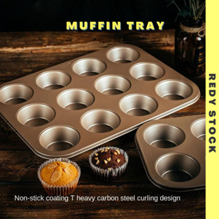 12-slot Cup Mini Shape Muffin, Cupcake Mould (5 Cm Aluminium