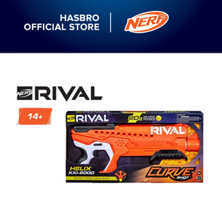 NERF Rival Curve Shot - Helix XXI-2000 Blaster - Fire Rounds to Curve Left,  Right, Downward or Fire Straight - 20 Rival Rounds