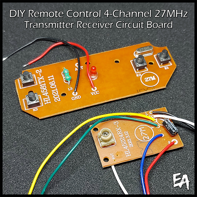 DIY Remote Control 4-Channel 27MHz Transmitter Receiver Circuit Board | Shopee Malaysia